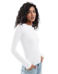 [ASOS DESIGN] ASOS DESIGN seamless sculpting henley top in white L WHITE