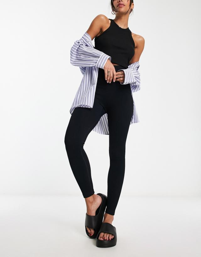 ASOS DESIGN - seamless sculpting ribbed legging in black