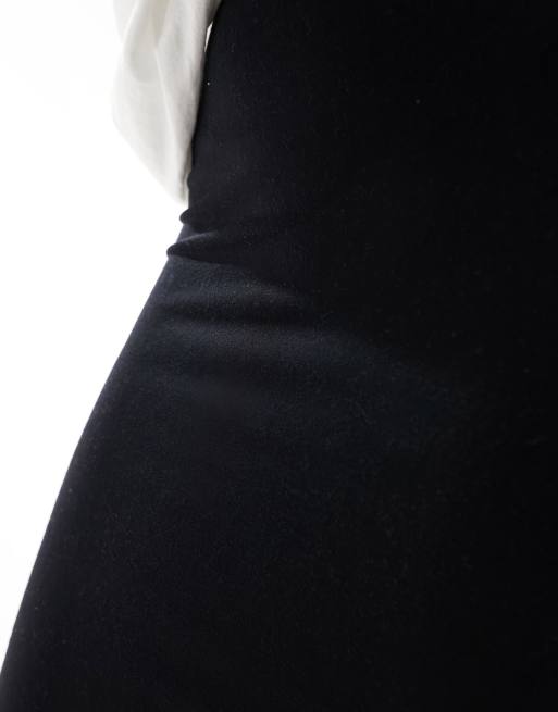 ASOS DESIGN seamless sculpting tubular midi skirt in black, 5 of 5