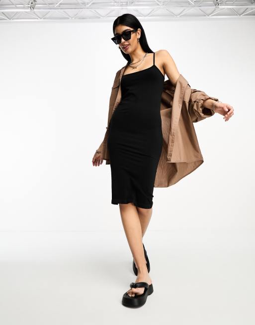 Black cami store dress midi