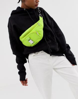 neon green belt bag