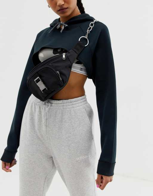 ASOS DESIGN seat belt buckle and chain detail bum bag | ASOS