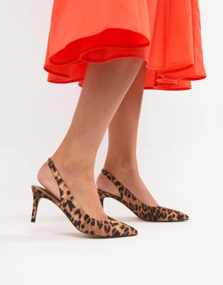 animal print slingbacks