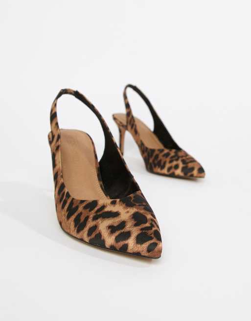 Slingback best sale leopard shoes