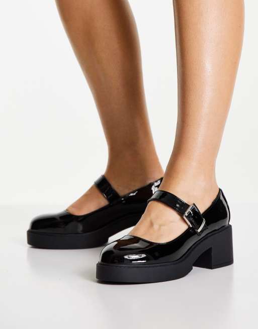 ASOS Design Sebi Chunky Mary Jane Heeled Shoes