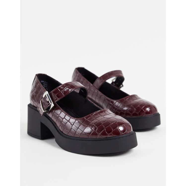 Burgundy mary janes hot sale