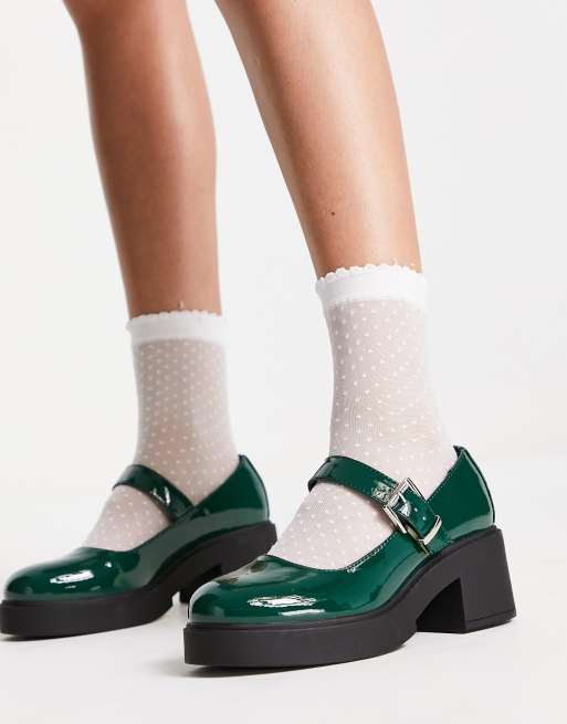 Green hot sale chunky shoes