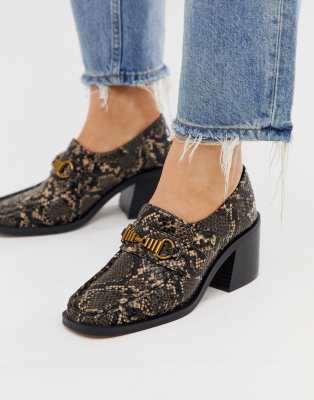 asos heeled loafers