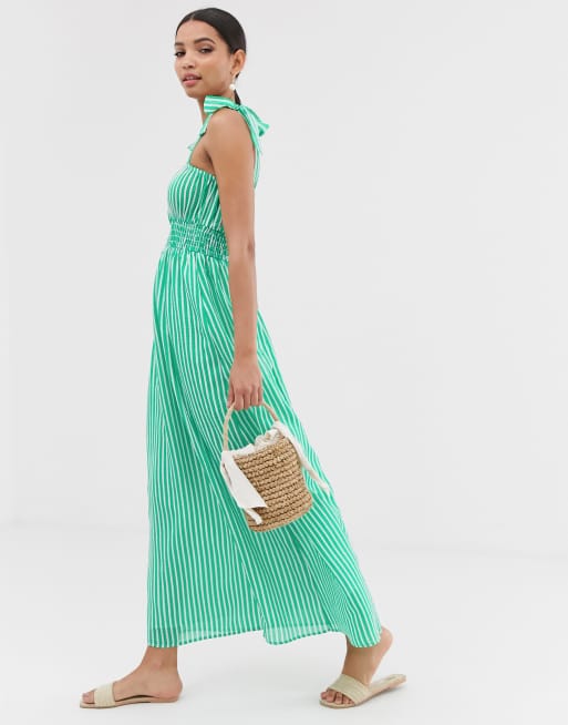 Seersucker shop maxi dress