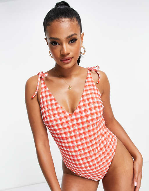 columbia seersucker bathing suit