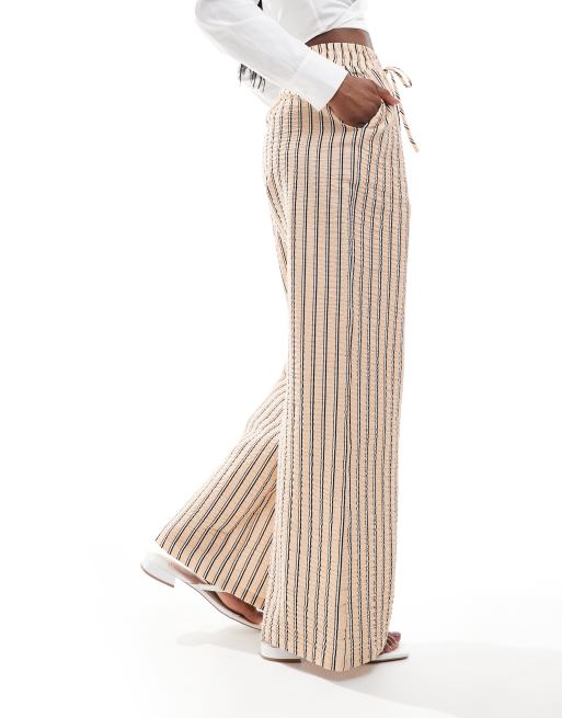 パンツ SUNSEA Pajama Stripe Wide Pants 21S53 ASOS DESIGN seersucker tie waist wide leg pants in natural