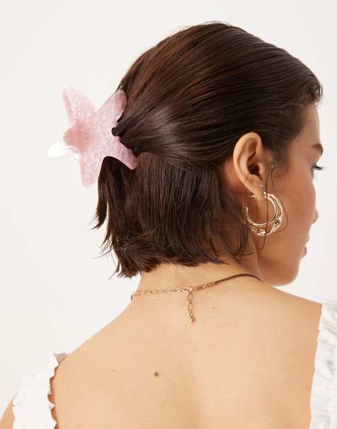 ASOS DESIGN – Seestern-Haarklammer in Rosa - view 1