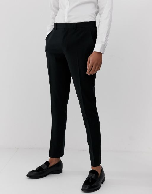 ASOS DESIGN – Sehr enge Anzughose in Schwarz