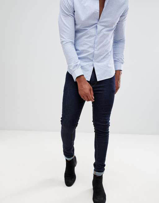 ASOS DESIGN – Sehr enge Jeans in Rohblau