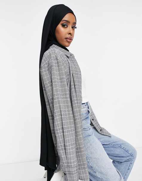 ASOS DESIGN – Sehr großes Kopftuch in Schwarz - view 1