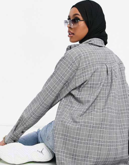 ASOS DESIGN – Sehr großes Kopftuch in Schwarz, 2 von 4