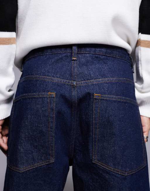 ASOS DESIGN – Sehr weit geschnittene Jeans in Rinse-Waschung mit umgeschlagenem Saum, 4 von 5