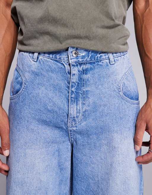 ASOS DESIGN – Sehr weit geschnittene Jeans mit Zimmermann-Details und heller Waschung, 5 von 5