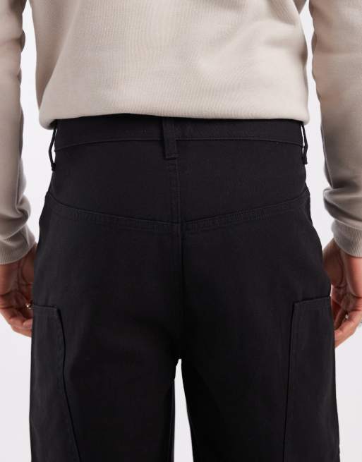 ASOS DESIGN – Sehr weite Cargohose in Schwarz, 5 von 5