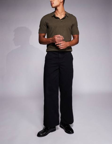 ASOS DESIGN – Sehr weite Chinohose in Schwarz - view 1