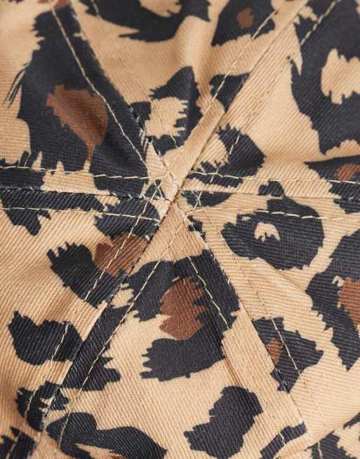 ASOS DESIGN - Sejlerhat med foldet detalje og leopardprint i bomuld, 3 af 3