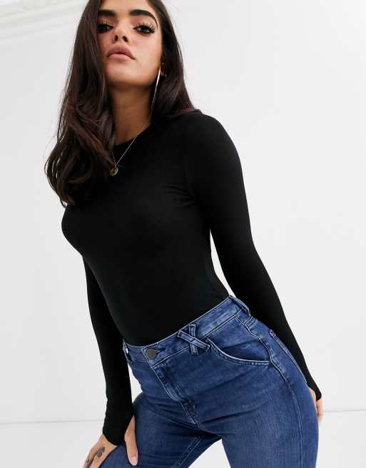 ASOS DESIGN – Seksowne prześwitujące prążkowane body