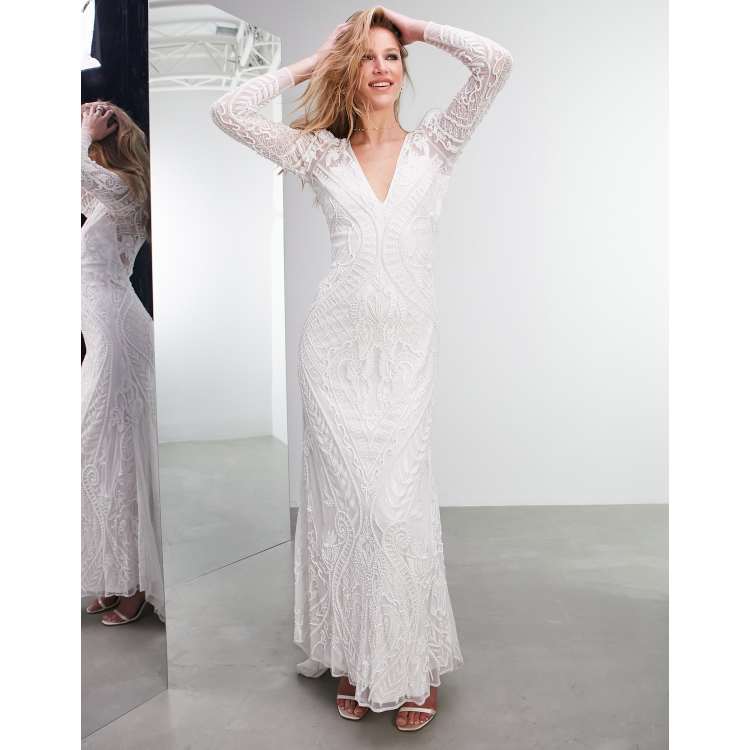 Asos boho hot sale wedding dress