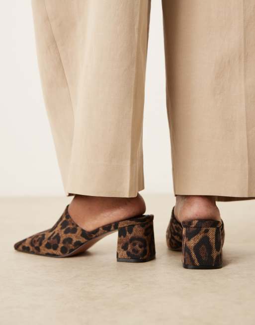 ASOS DESIGN – Selena – Leopardmönstrade mules med mellanhög klack, 4 av 4