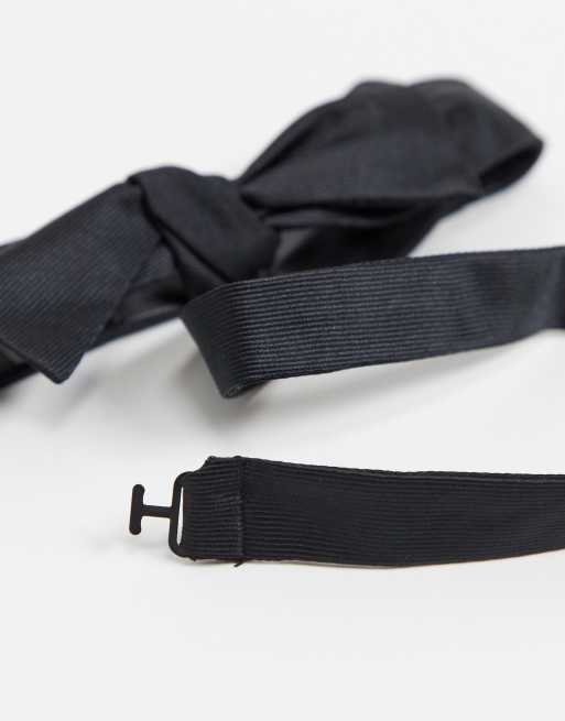ASOS DESIGN self bow tie in black, 4 of 4
