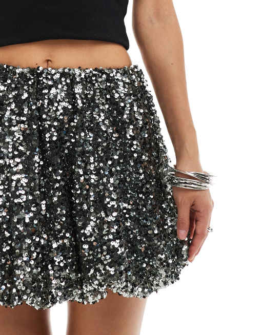 STEVIE BLACK BUBBLE MINI SKIRT | Dissh