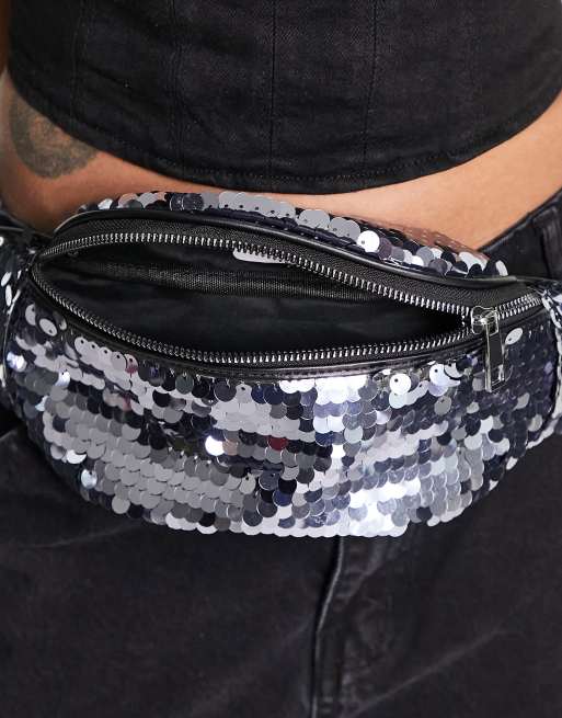 Silver sequin bum bag new arrivals