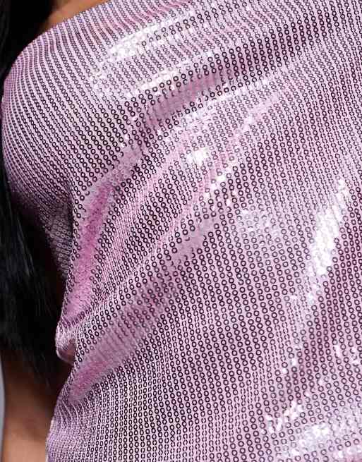 ASOS DESIGN sequin cami top in pink