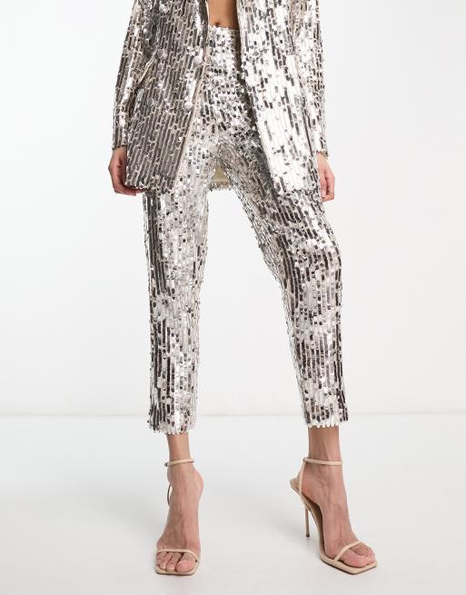 Sequin cigarette pants new arrivals