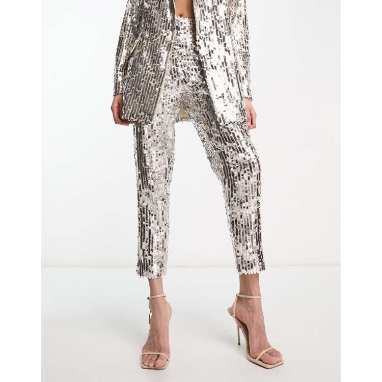 Sequin cigarette hot sale trousers