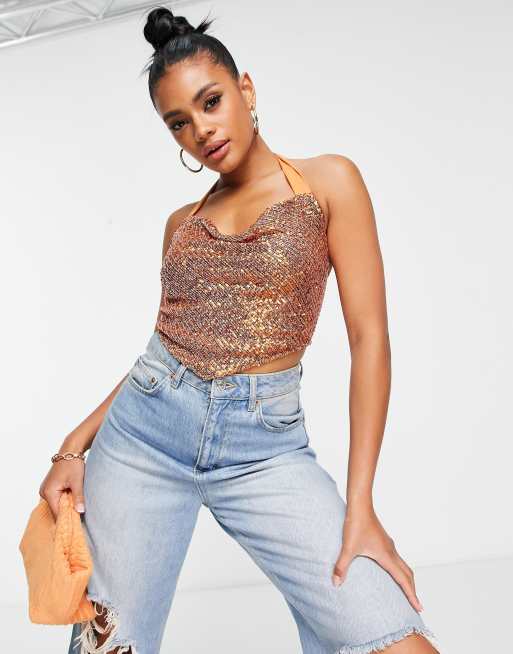 Cowl neck cheap top asos