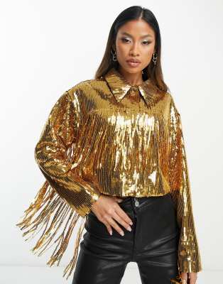 Gold 2025 tassel jacket