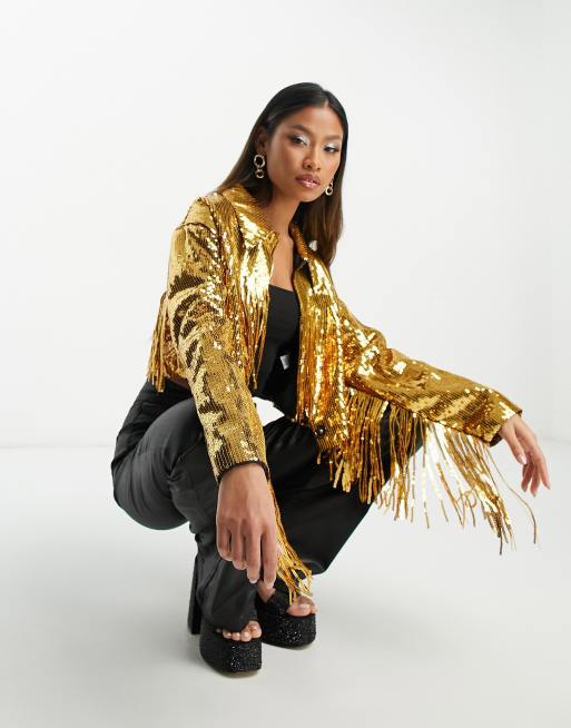 Gold 2024 sequin coat