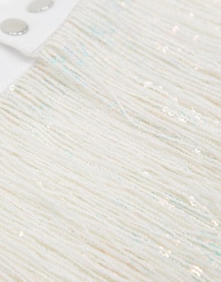 white sequin belt