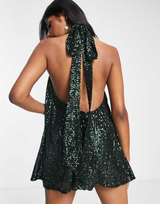 Asos sequin sale playsuit