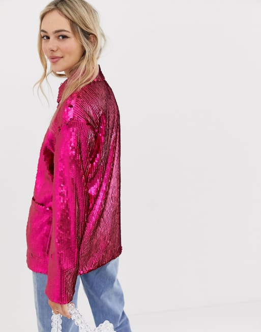 Asos clearance glitter jacket