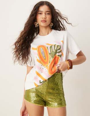 sequin micro shorts in olive green
