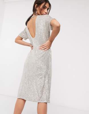 asos design sequin dress