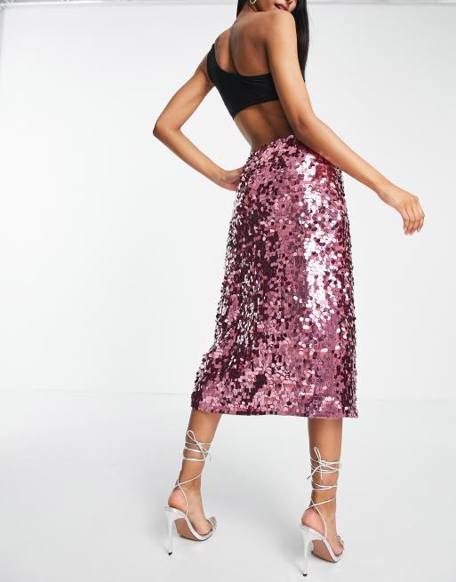 Sequin midi skirt uk sale