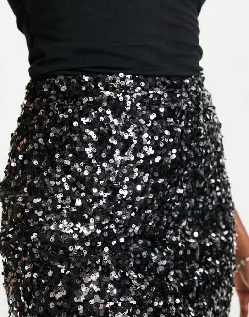 Black sequin shop skirt 9mm