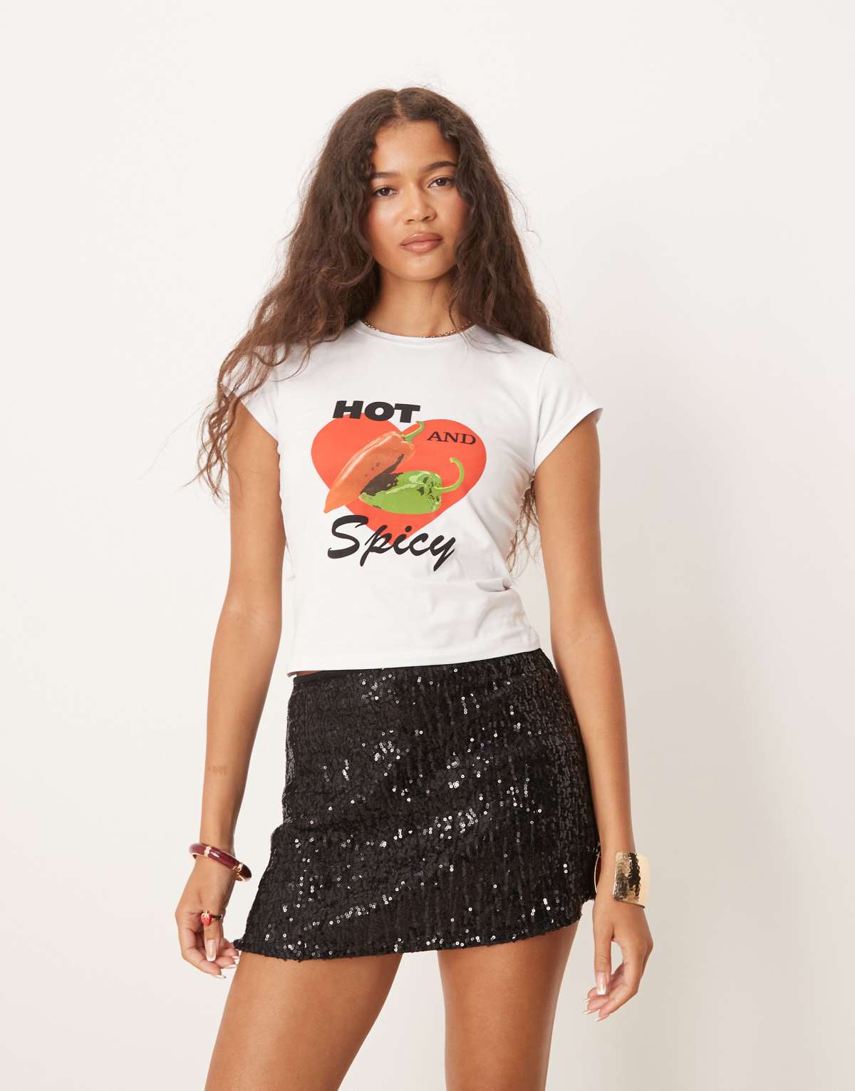 ASOS DESIGN sequin mini skort in black