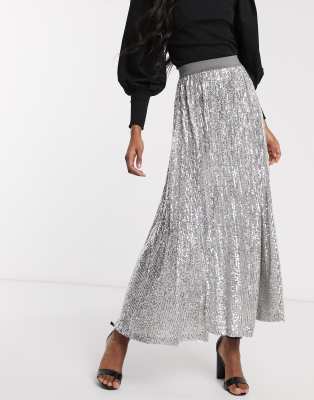 asos pleated maxi skirt