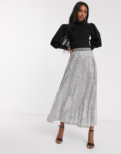 Sequin shop maxi skirts