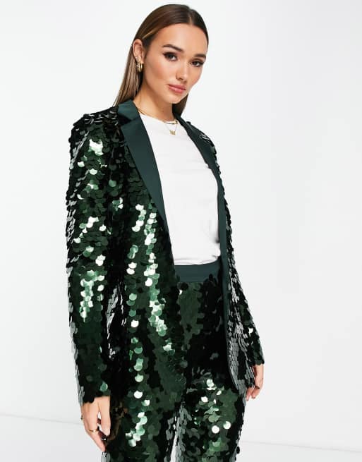 Green glitter clearance blazer