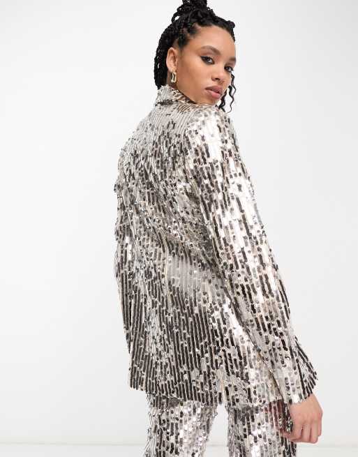 Silver sequin hot sale shrug next