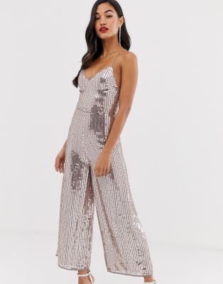 sequin culotte jumpsuit